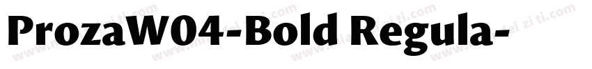 ProzaW04-Bold Regula字体转换